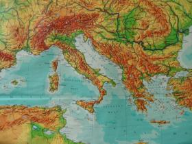 Schulwandkarte | Mittelmeerlnder