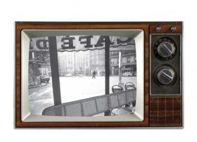 Retro Fernseher als Bilderrahmen | Orange gro | Werkhaus