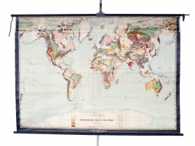  Schulwandkarte | Geologische Karte der Erde